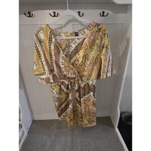 Shein Boho Paisley Romper Size Large